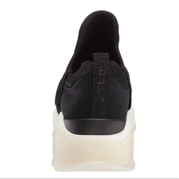 JSlides MORROW Sneaker Black Glitter Lace Up - Picture 4 of 7